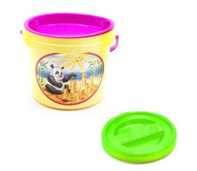Відро з ситечком і кришкою, жовтий