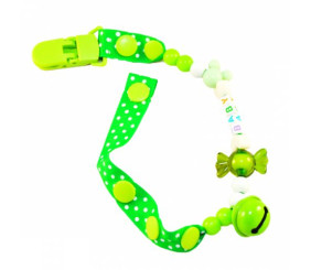 Кліпса для пустушки з дзвіночком, салатовий