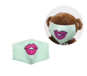 Багаторазова 4-х шарова захисна маска "Губки" розмір 3, 7-14 років (зелений)