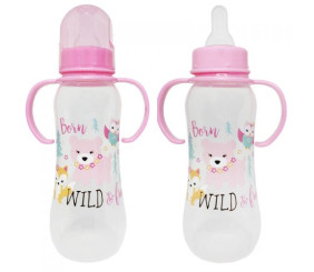 Пляшка пластикова, 250 мл, рожевий