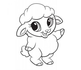 Розпис по полотну "Баранчик"