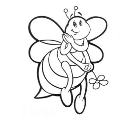 Розпис по полотну "Бджілка"