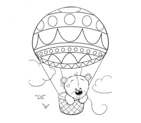 Розпис по полотну "На повітряній кулі"