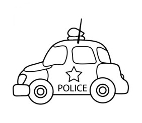 Розпис по полотну "Поліцейське авто"