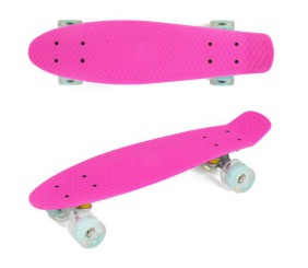 Пенні Борд з колесами, що світяться, малиновий
