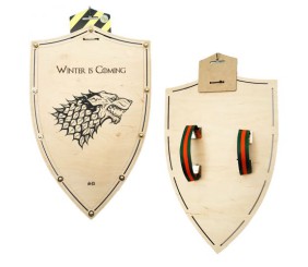 Щит дерев'яний "Герб дому Старків"