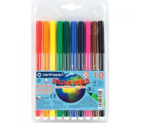 Фломастери на водній основі кольорові, 10 шт