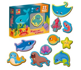 Магніти "Мій маленький світ: Морські мешканці", укр