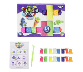 Кульковий пластилін "Bubble Clay" 14 кольорів (укр)