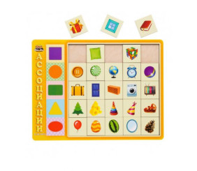 Дерев'яна гра "Асоціації", геометричні фігури