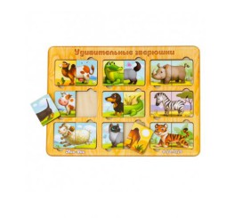 Дерев'яна гра сортер "Дивовижні тварини"