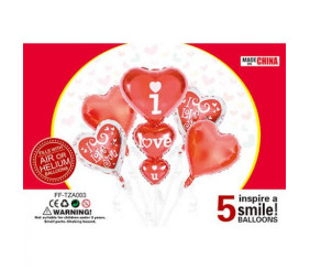 Набір надувних куль "Сердечки"