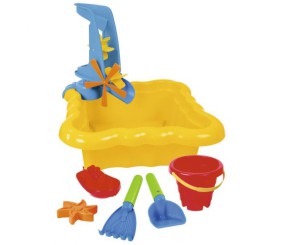 [39698] Набір до піску та води з млинком 7 ел. (жовтий)