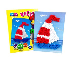 Набір для творчості "Веселі помпони - Кораблик" (укр)