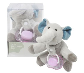 Тримач для пустушки (+ пустушка), рожевий