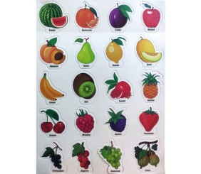 Набор магнитов "Фрукти та ягоди" (укр)