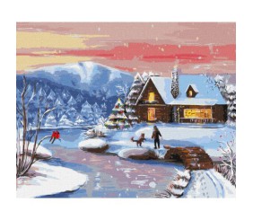 Картина за номерами "Сніжна прогулянка" ★★★★★