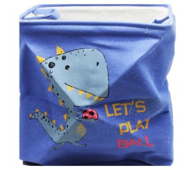 Кошик для іграшок з бавовни синій