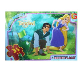 Пазли "Рапунцель" + постер, 35 ел.