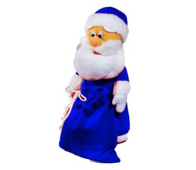 М'яка іграшка "Санта Клаус" в синьому