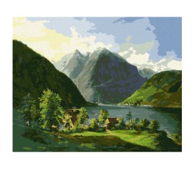 Картина за номерами "Озерний пейзаж" ★★★★★