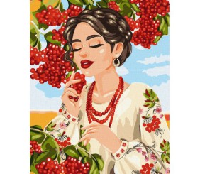 Набір для розпису по номерах. "Червона калина" 40х50см
