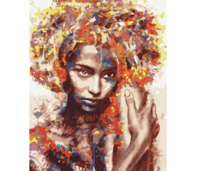 Картина за номерами "Незнайомка в фарбах" ★★★★