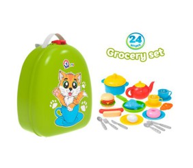 Рюкзак з набором посуду і продуктами , 24 елементи