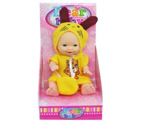 Пупс маленький у костюмчику "Тигрик"