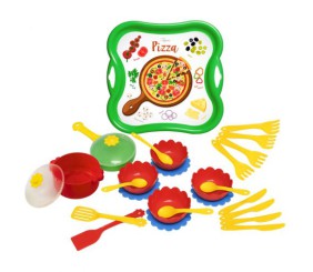 Набір посуду столовий "Піца" на підносі