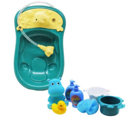 Ігровий набір "Бегемотик у ванні", бірюзовий