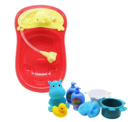 Ігровий набір "Бегемотик у ванні", червоний