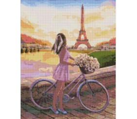 Алмазна мозаїка "Романтика у Парижі" 40х50см