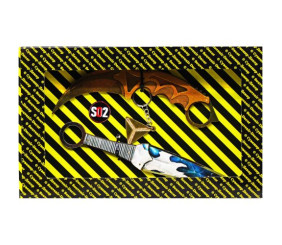 BOX Сувенірний SO-2 "Керамбіт GOLD & Кунаі Augustite"