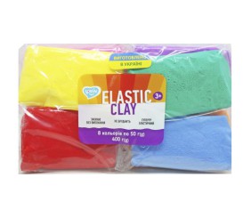 Набір повітряного пластиліну "Elastic Clay", 8 кольорів