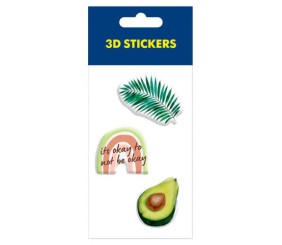 Набір 3D стікерів "Green" (1 аркуш)