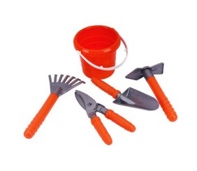 Набір садівника з відром, помаранчевий