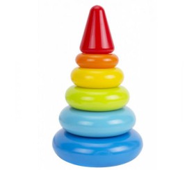 Пірамідка пластикова, 20 см (5 колечок)