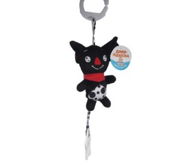 Мʼяка підвіска з дзвіночком "Монстрик" (чорний)