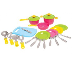 Набір посудкі з дощечку, 23 предмета