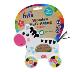 Деревʼяна іграшка-каталка "Wooden Pull-Along: Зебра"