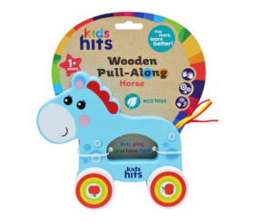 Деревʼяна іграшка-каталка "Wooden Pull-Along: Коник"