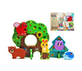 Деревʼяний набір блоків "Чарівний ліс", 13 деталей