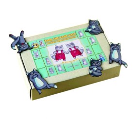 Деревʼяний ігровий набір "Знайди однакових котів"