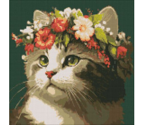 Алмазна мозаїка "Весняний вінок" 40х40 см