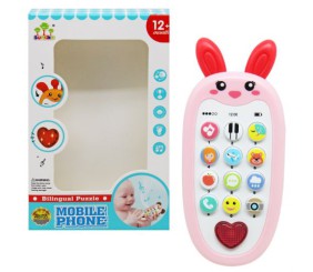 Музичний телефон "Зайка", рожевий (англ)