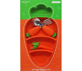 Набір силіконового столового приладдя "Морква"