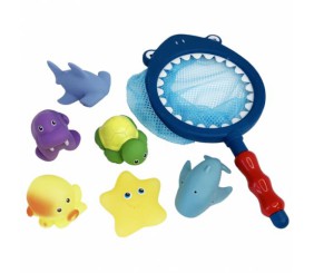 Ігровий набір для купання "Сачок акула", 6 іграшок