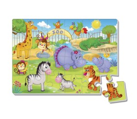 Мʼякі пазли А4 "Зоопарк" (24 елем )