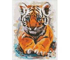 Алмазна мозаїка "Маленьке тигреня"  30х40 см